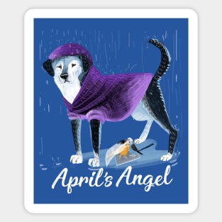 Raincoat puppy an April angel #1 Sticker